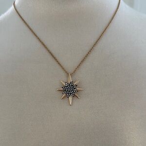 Anna & Ava Gold and Black Starburst Necklace